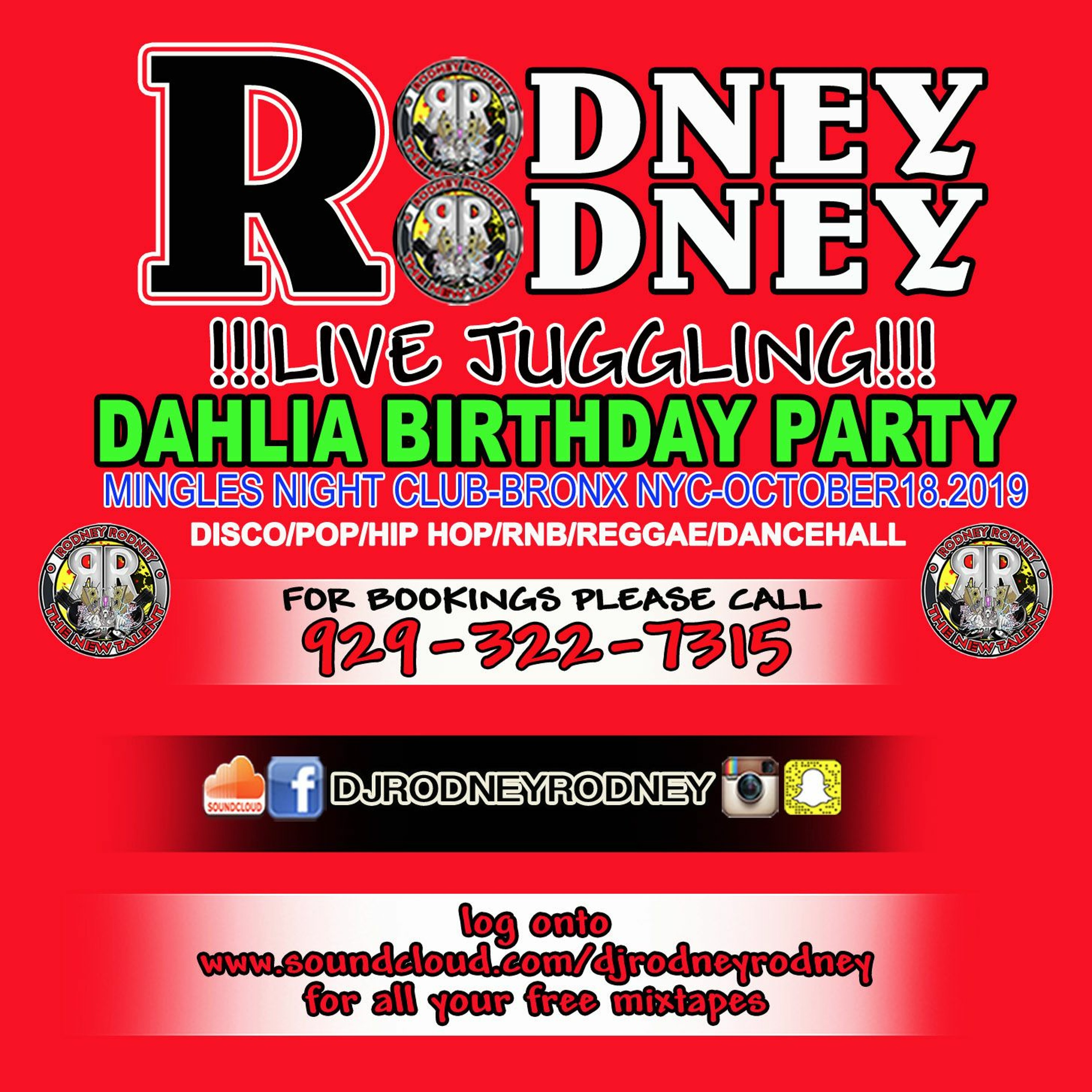 RODNEYRODNEY LIVE JUGGLING(LESS TALKING)DAHLIA BIRTHDAY BASH MINGLES BRONX episode artwork