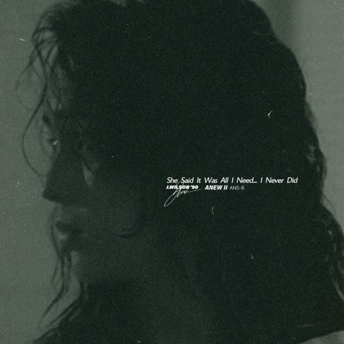 She Said It Was All I Need...I Never Did