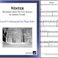 "Winter" Movement - 1 from The Four Seasons by Vivaldi arranged for Advanced Piano Solo