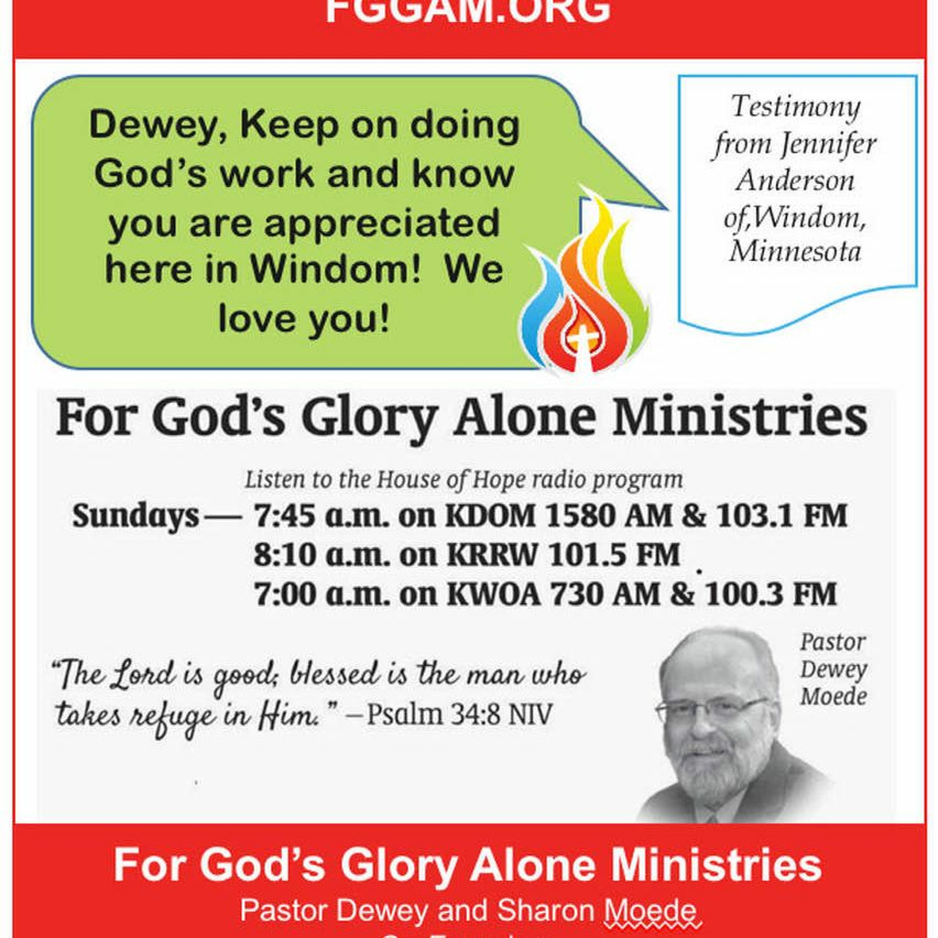 House Of Hope Nov. 10
