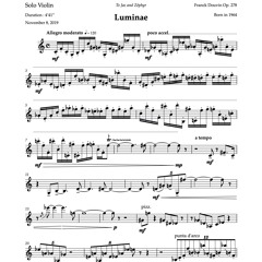 « Luminae » for Violin