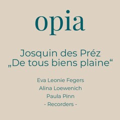 Josquin des Préz | De tous biens plaine