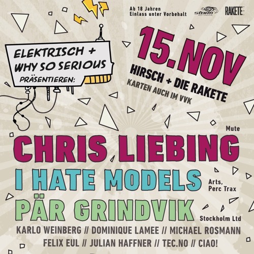 MILAN MILANO - Elektrisch & WhySoSerious Afterhour, Die Rakete  15.11.2019