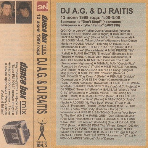 Stream Classic Dance Box Mix by A.G. & Raitis (1999) by Taran & Lomov |  Listen online for free on SoundCloud
