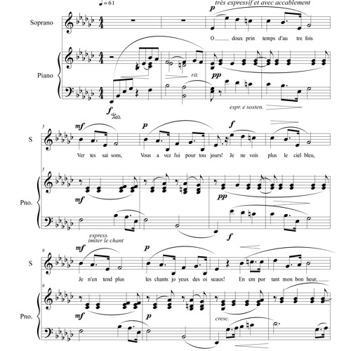 Stream Jules Massenet Elegie accompagnement piano pour travailler le chant  en mi bemol mineur by Julien Boulier | Listen online for free on SoundCloud