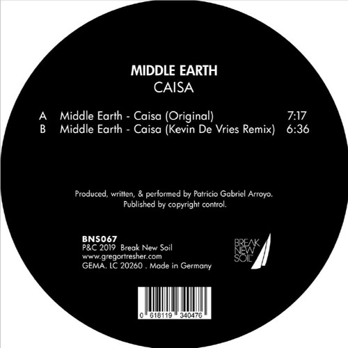 B - MIDDLE EARTH - CAISA - KEVIN DE VRIES REMIX