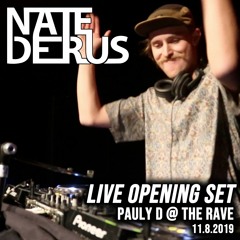 Nate Derus Live @ The Rave // Opening Set For DJ Pauly D // 11.8.2019