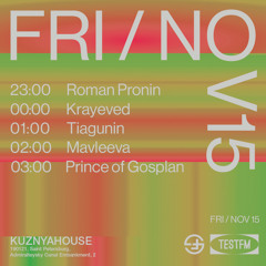TESTFM x FREDAGSMYS w/ Tiagunin — 15/11/2019