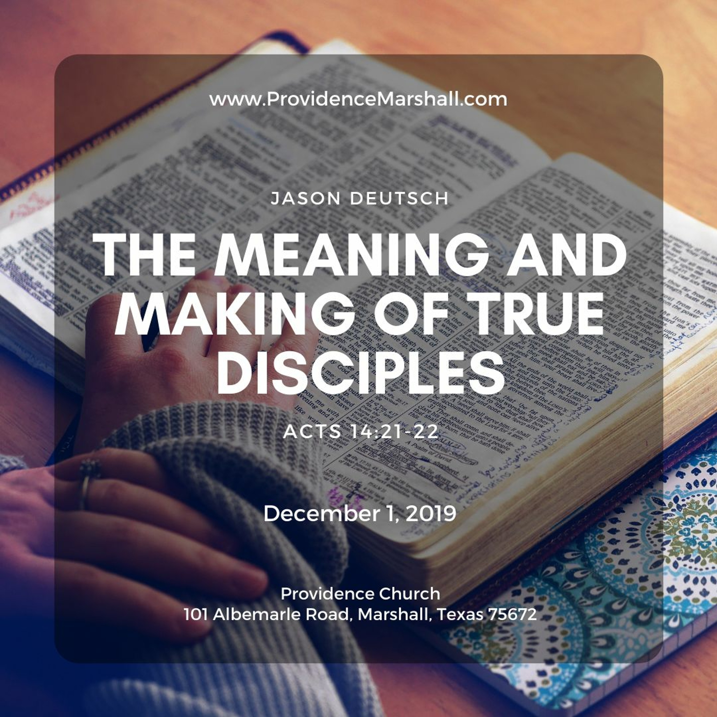 Acts 14:21-22 | The Meaning and Making of True Disciples episode artwork