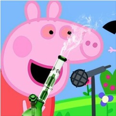 Peppa Pig smokes a bowl