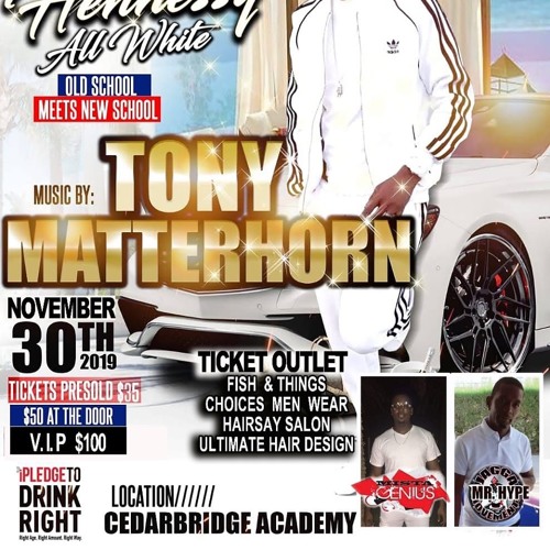TONY MATTERHORN X JAGGA MOVEMENTS NOV 30TH BERMUDA ALL WHITE