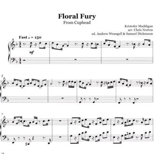 Stream Cuphead OST - Floral Fury Piano by GuestPo | Listen online for free  on SoundCloud