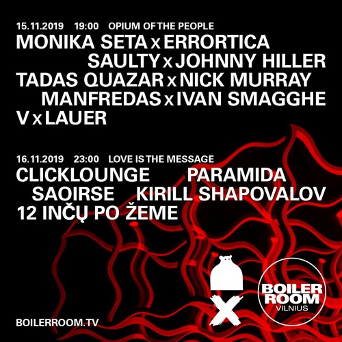 Monika Seta x Errortica | Boiler Room x Opium Club
