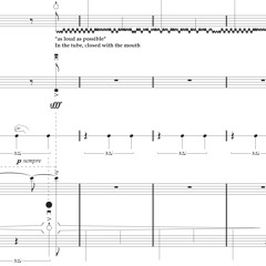 sur les traces de la fissure (2018), for baritone saxophone, violin, percussion and accordion