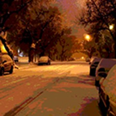 winter city lights