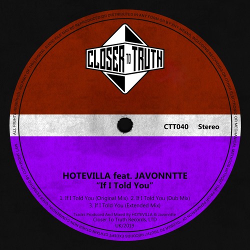 Hotevilla feat. Javonntte - If I Told You [Original Mix]