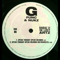 G Func & Nukz - Speak Thought Speak Meaning