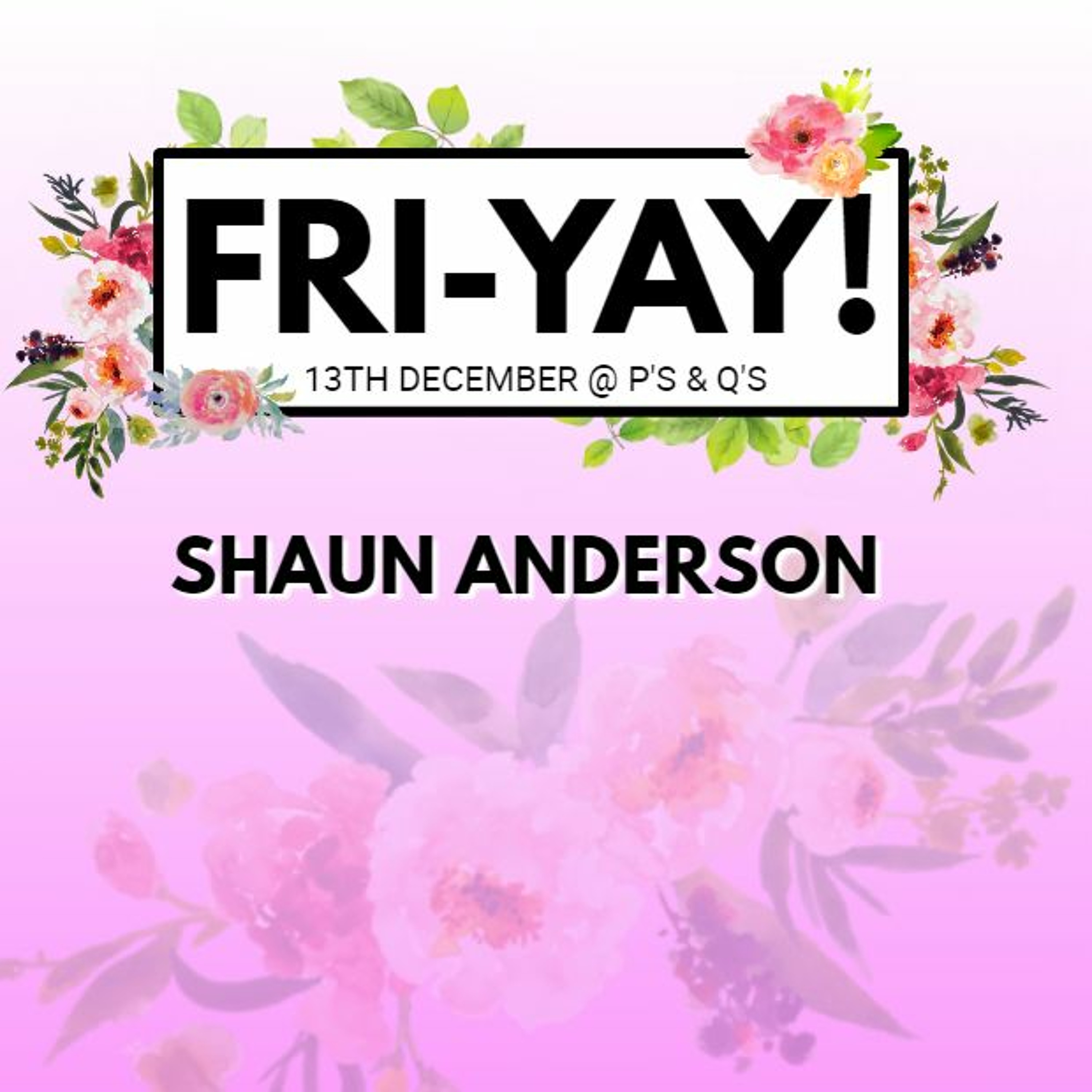 SHAUN ANDERSON @ FRI-YAY! - 13 - 12 - 19 episode artwork