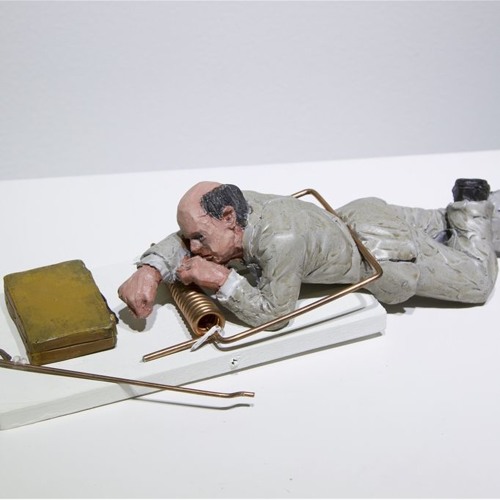 Sur le grès tavelé d'un lichen dépressif