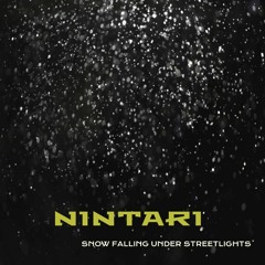 Snow Falling Under Streetlights