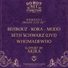Akira live at Do Not Sit On The Furniture - Tomorrowland | Boom - BE |  26-07-2019