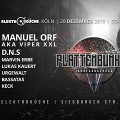 URGEWALT @ PLATTENBUNKER Jahresabschuss 2019 - 28.12.2019 - Elektroküche Köln