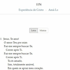 Hino 1154 - Jesus Te amo! O amor Teu por mim