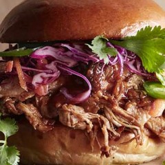 Doomham and Cervical Snare - The Pulled Pork in a Brioche Bun with Apple Slaw Mix