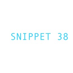 Snippet38 (Experimental Op1)
