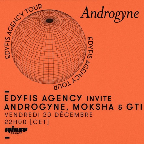 Rinse France Edyfis Agency invite Androgyne w/ GTI & Moksha