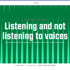 Listening and not listening to voices