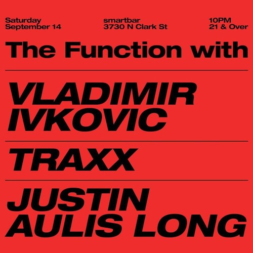 Live at The Function at Smart Bar Chicago September 14 2019