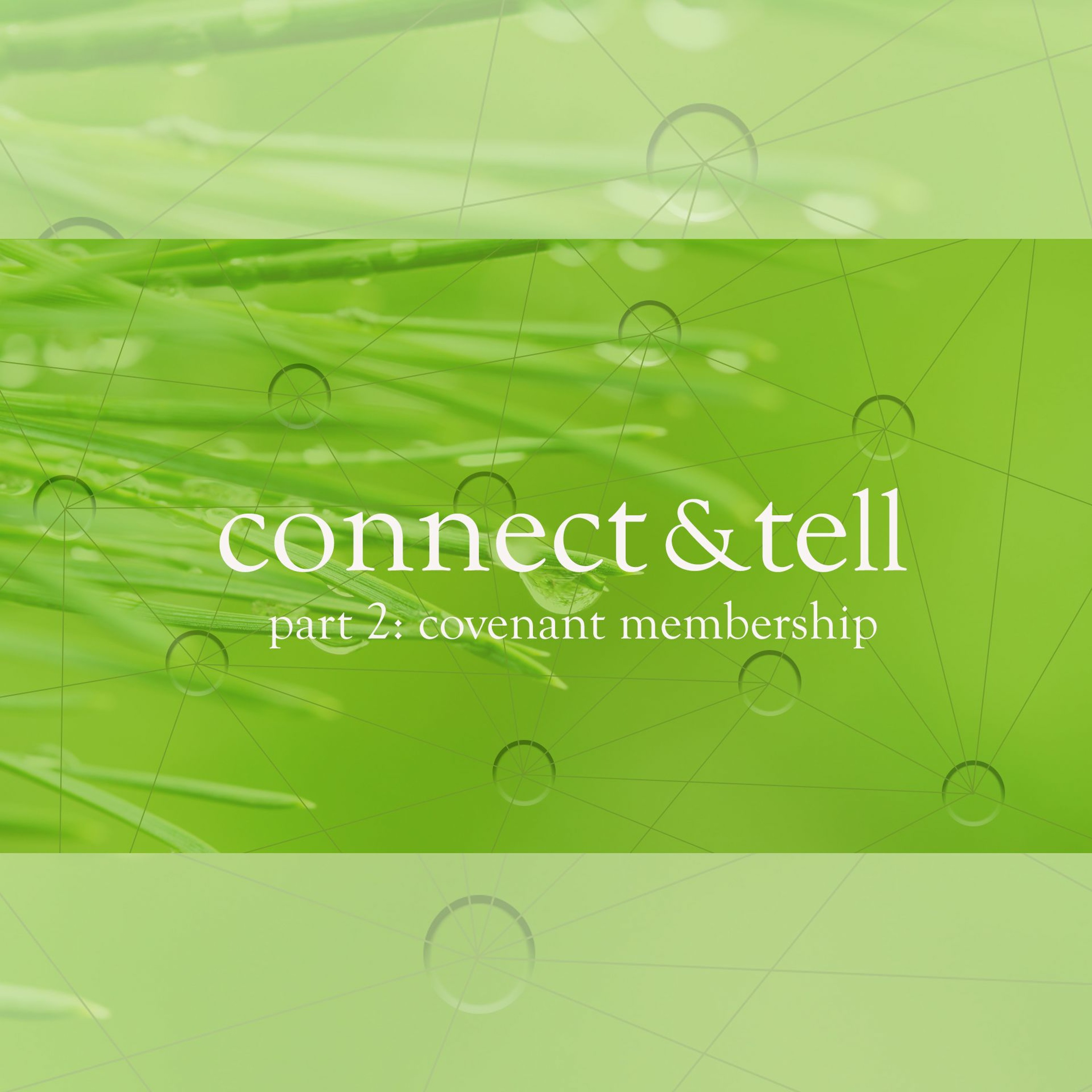 Connect and Tell, Part 2: Covenant Membership, 1-12-20
