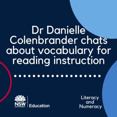 Dr Danielle Colenbrander chats about vocabulary for reading instruction
