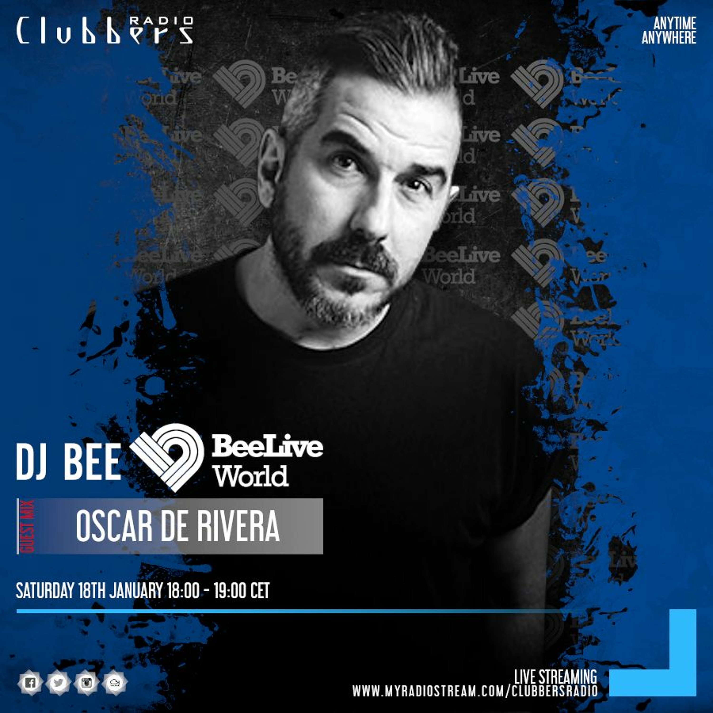 Podcast 386 BeeLiveWorld by DJ Bee  17.01.20 Side B Oscar de Rivera Guest Mix episode artwork