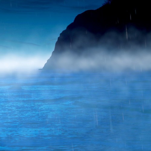 Rain Sounds & Ocean Waves White Noise For Sleeping, Studying, Relaxation (75 Minutes)