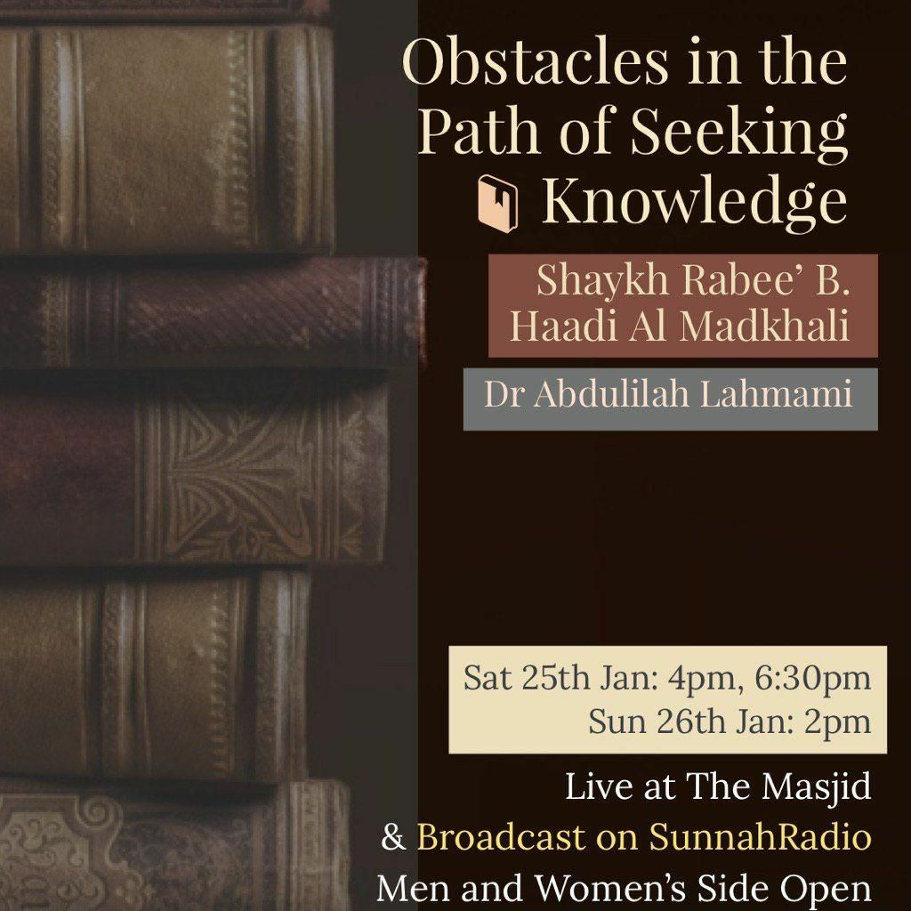3 - Obstacles in the Path of Seeking Knowledge - Dr Abdulilah Lahmami | Manchester episode artwork