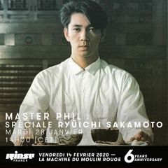 Rinse Fm: MasterPhil spéciale Ryūichi Sakamoto 28.01.20