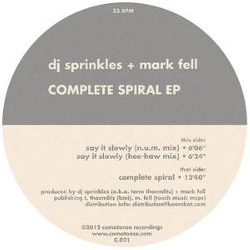 Stream DJ Sprinkles + Mark Fell Complete Spiral (2012) by fedor | Listen  online for free on SoundCloud