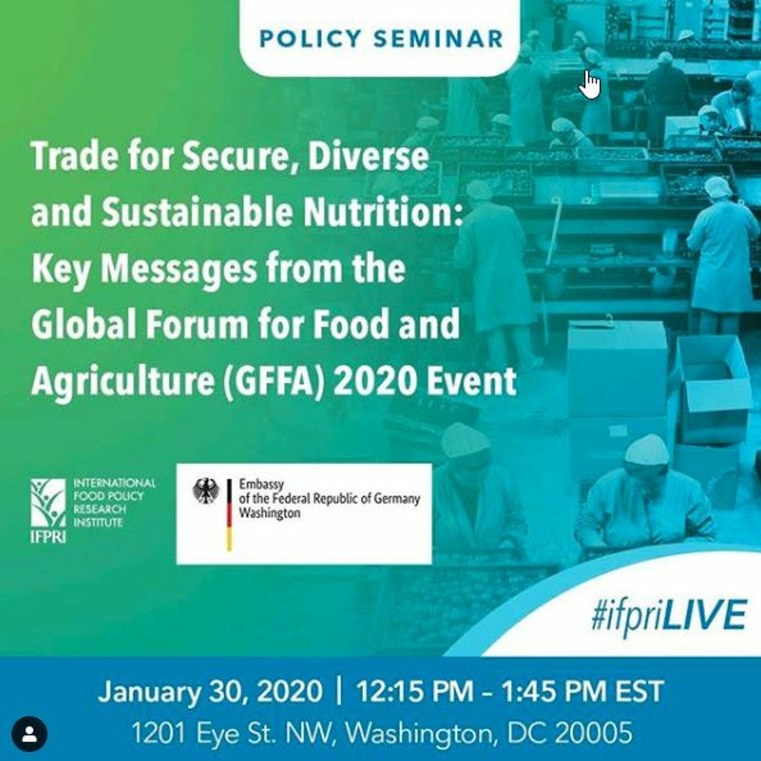 IFPRI PolSem: Trade for Secure, Diverse and Sustainable Nutrition - 01/30/2020 episode artwork