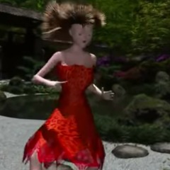 lady dance in the garden