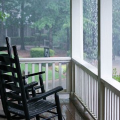 POV You’re sitting on a porch alone with your thoughts while watching a thunderstorm