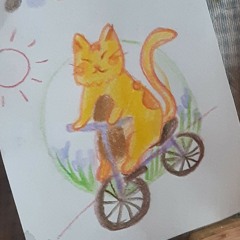 gato en bici - maqueta