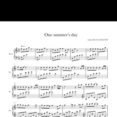 Smyang Piano - One Summer’s Day cover