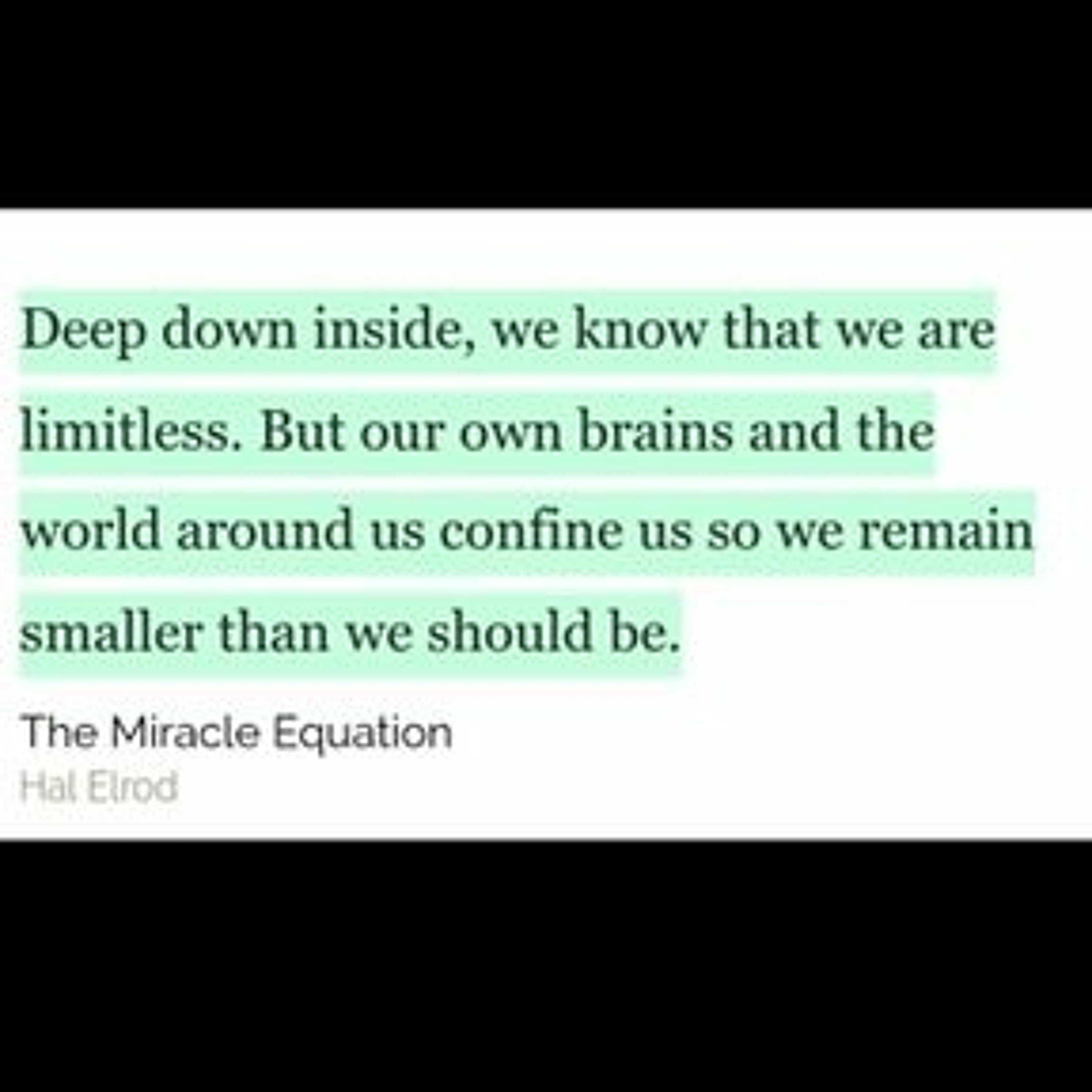 Deep Down We Know We are Limitless from Miracle Equation by Hal Elrod episode artwork