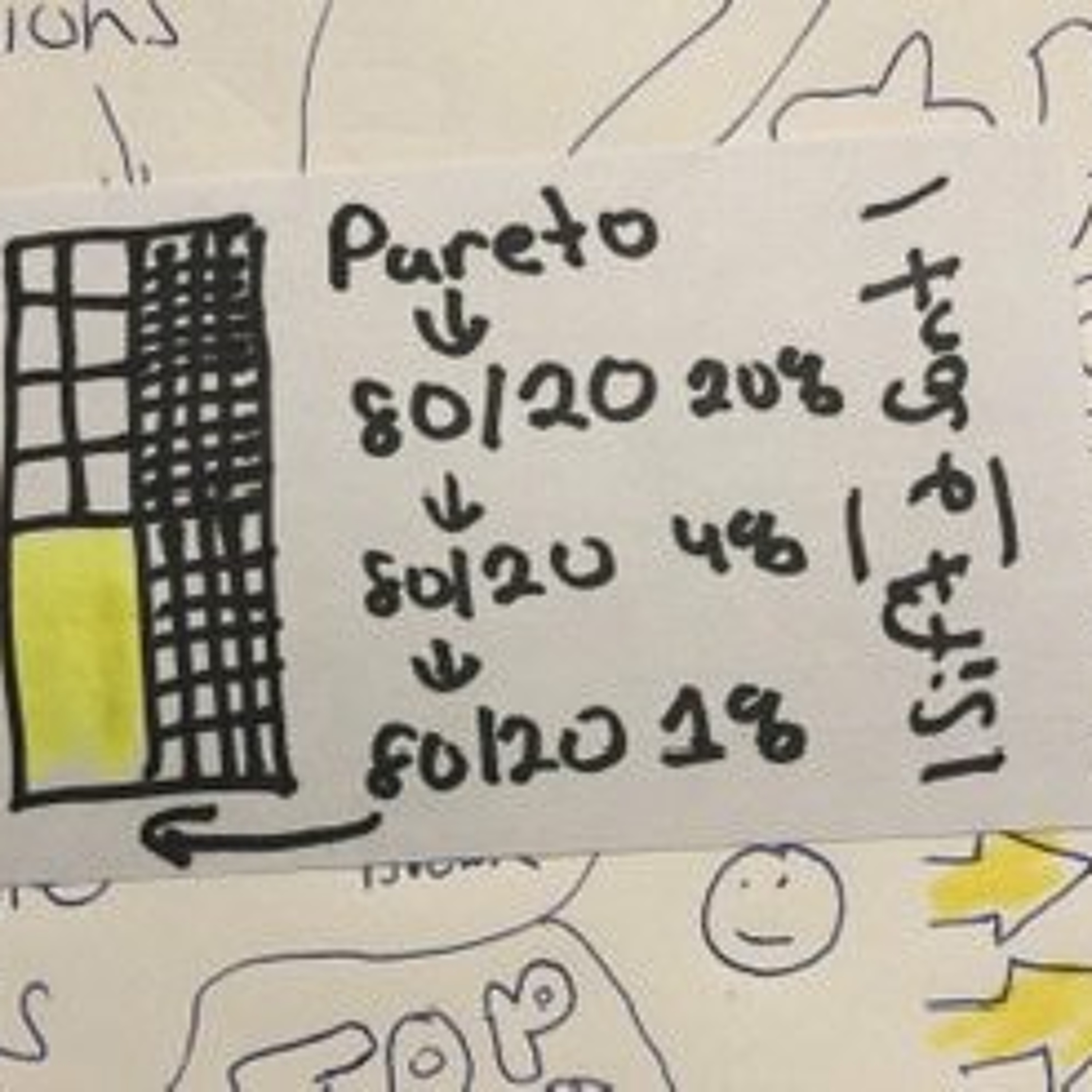 Drawing Notecards and Pareto’ing a Pareto episode artwork