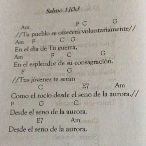 Tu pueblo se ofrecerá voluntariamente, en el dia de su consagración!