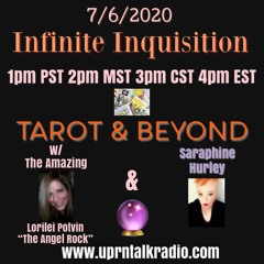 Infinite ♾ InquisitionWith Saraphine Hurley& Guest Co-Host Lorilei PotvinWe’re going to be talking aboutTarot & BeyondYou won’t want to miss