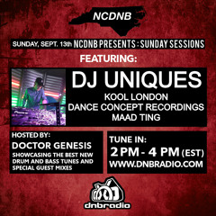 Doctor Genesis LIVE on DNBRADIO - NCDNB Sunday Sessions - DJ Uniques Guest Mix