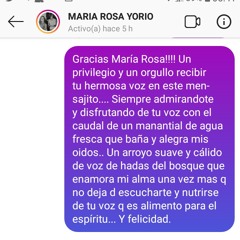María Rosa Yorio mi profe de canto y excelente cantante... Gracias gus